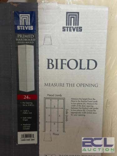 PRIMED HARDBOARD FLUSH BIFOLD
