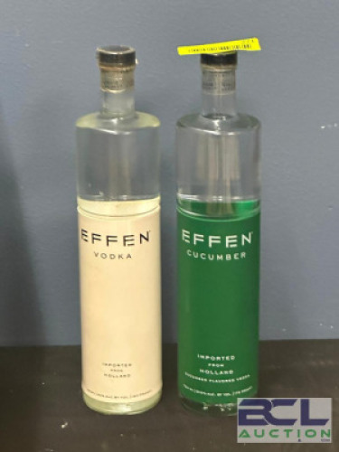 (2) - BOTTLES OF EFFEN VODKA