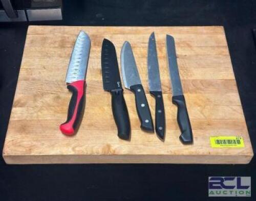 6 PC. CUTTING BOARD AND PREP KNIFE SET