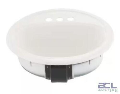 LAUREL ROUND DROP-IN BATHROOM SINK IN WHITE