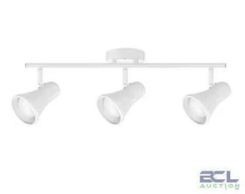 1.83 FT. 3-LIGHT GLOSSY WHITE LED TRACK LIGHTING KIT