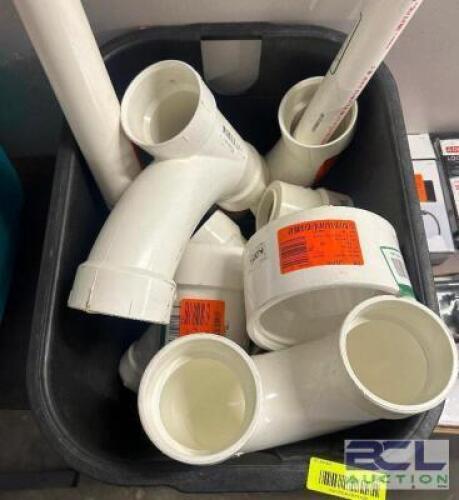 LARGE TOTE OF ASSORTED PVC PIECES