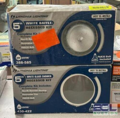 (2) - WHITE RECESSED LIGHT KITS