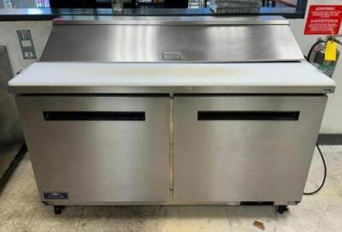 60" 2-DOOR REFRIGERATED SANDWICH PREP TABLE