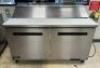 60" 2-DOOR REFRIGERATED SANDWICH PREP TABLE