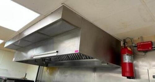 10' LOW PROFILE EXHAUST HOOD WITH FIRE SUPPRESSION SYSTEM