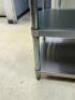 60" STAINLESS TABLE WITH DOUBLE UNDERSHELF AND DOUBLE RISER - 6