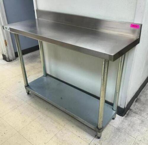 48" STAINLESS TABLE WITH UNDERSHELF