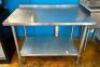 48" STAINLESS TABLE WITH UNDERSHELF
