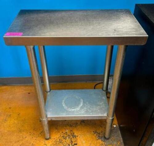 12" STAINLESS TABLE WITH UNDERSHELF