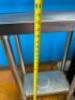 12" STAINLESS TABLE WITH UNDERSHELF - 4