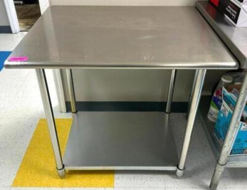 36" STAINLESS TABLE WITH UNDERSHELF
