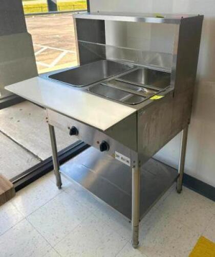 2-PAN OPEN WELL ELECTRIC STEAM TABLE