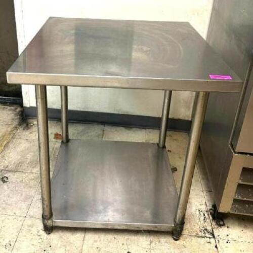 30" STAINLESS TABLE WITH UNDERSHELF