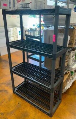 4-TIER PLASTIC SHELVING UNIT