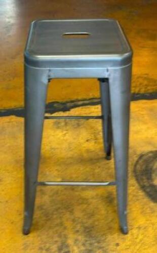 (3) METAL BAR STOOLS