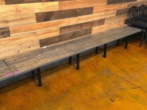 10 FT. WOOD TOP BENCHES