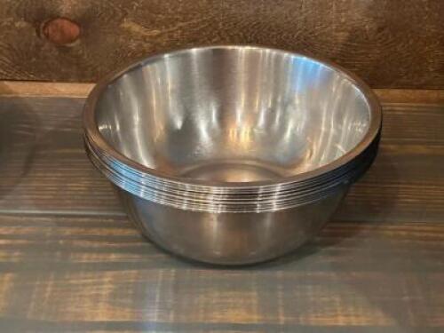 (10) - STAINLESS MIXING BOWLS