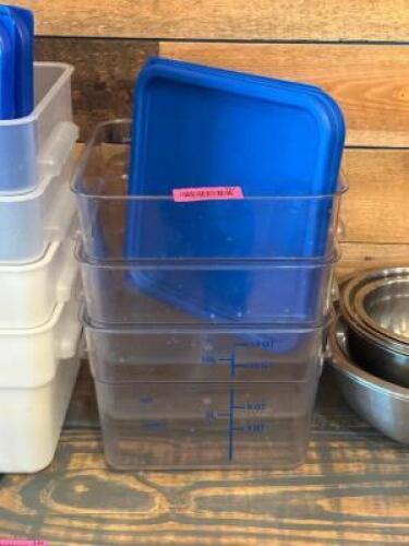 (3) - 12 QT FOOD CONTAINERS WITH LIDS