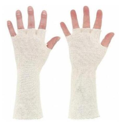 DESCRIPTION: (2) PACKS OF (100) GLOVE LINERS BRAND/MODEL: CONDOR/2UUA4 INFORMATION: FINGERLESS/WHITE RETAIL$: 48.15 PER PK OF 100 SIZE: 11"GLOVE LENGT