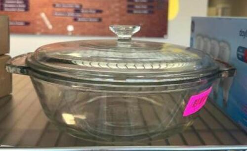 10" GLASS DISH WITH LID