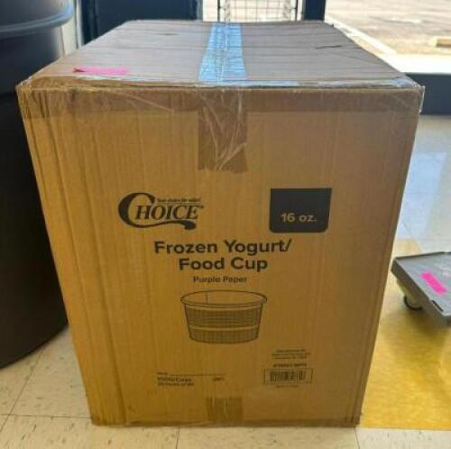 BOX OF FROZEN YOGURT CUPS