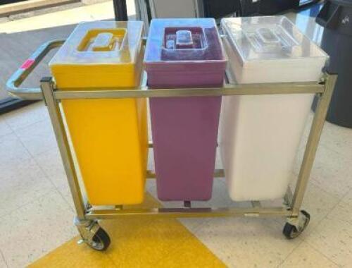 3-CONTAINER INGREDIENTS BIN CART