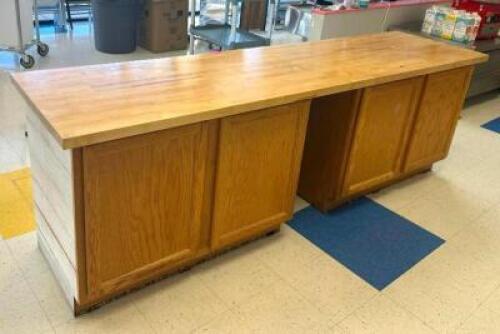 BUTCHER BLOCK TOP COUNTER