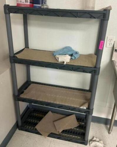 4-TIER PLASTIC SHELVING UNIT