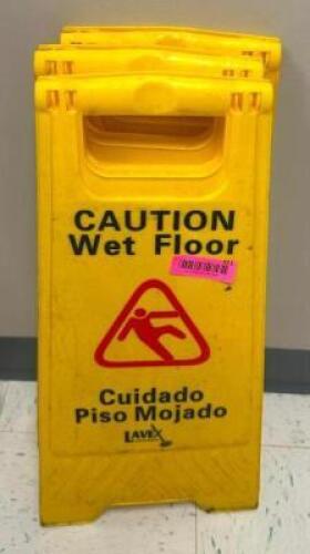 (3) - WET FLOOR SIGNS