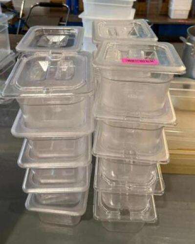 (20) - 1/6 SIZED INSERTS WITH LIDS
