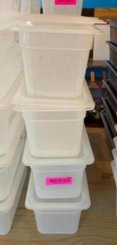 (4) - 1/3 SIZED INSERTS WITH LIDS