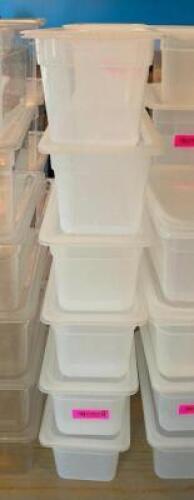 (6) - 1/3 SIZED INSERTS WITH LIDS