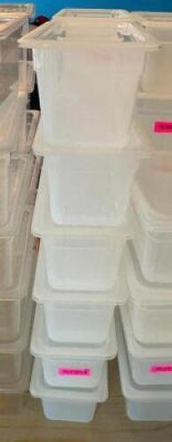 (6) - 1/3 SIZED INSERTS WITH LIDS