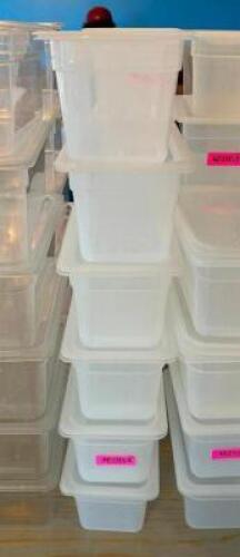 (6) - 1/3 SIZED INSERTS WITH LIDS