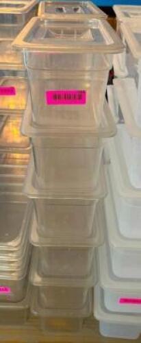 (6) - 1/3 SIZED INSERTS WITH LIDS