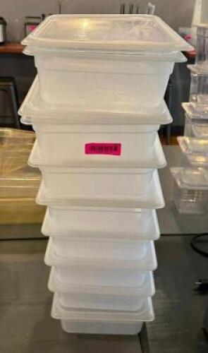 (8) - PLASTIC CONTAINERS WITH LIDS