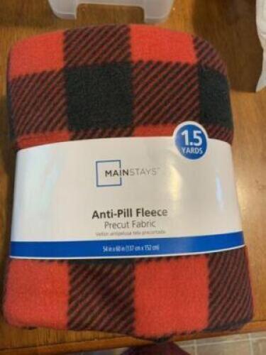 DESCRIPTION: (2) ROLLS OF FABRIC INFORMATION: BUFFALO PLAID BLACK/RED RETAIL$: $19.99/EA SIZE: 2YD X 60" QTY: 2