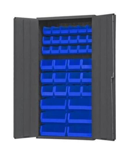 DESCRIPTION: (1) LOCKABLE CABINET BRAND/MODEL: DURHAM INFORMATION: INCLUDES BINS RETAIL$: $1,805.19 SIZE: APPROX 18" X 36" X 72" QTY: 1