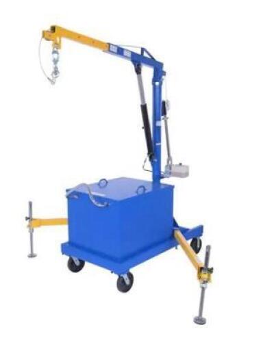 DESCRIPTION: (1) PORTABLE CANTILEVER HOIST BRAND/MODEL: P-JIB-2 INFORMATION: 2000LB CAPACITY, 2 CASTERS NEED SIMPLE WORK, CASTERS INCLUDED RETAIL$: $4