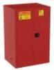 DESCRIPTION: (1) FLAMMABLES SAFETY CABINET BRAND/MODEL: JAMCO/BN 120 INFORMATION: BROKEN DOOR, 120 GALLON, 5 SHELVES SIZE: 43 in W x 65 in H x 34 in D