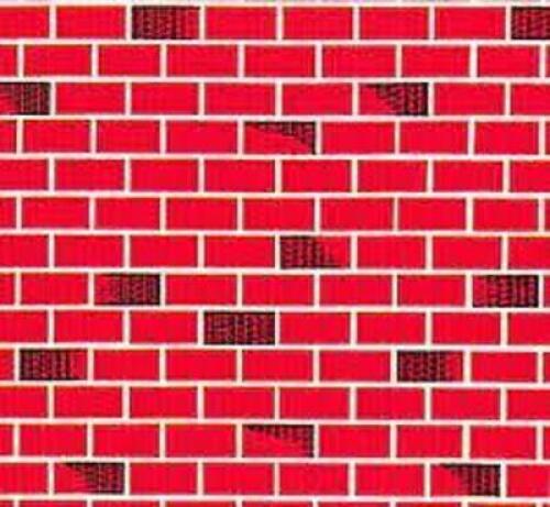FADELESS RED BRICKS PATTERN ART PAPER ROLL, 48 IN X 50 FT