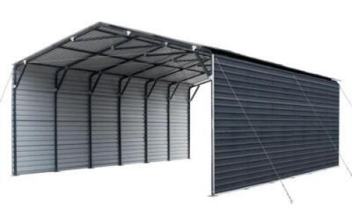 DESCRIPTION 20" X 30" ALL STEEL CARPORT BRAND / MODEL: EINGP MSC2030F ADDITIONAL INFORMATION MAIN FRAMES 2" -15 GA, ROOF PANELS 27 GA, PRODUCT WEIGHT