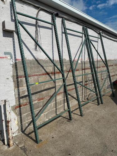 DESCRIPTION (2) SECTIONS OF 10' X 8 PALLET RACKING W/ (8) CROSS BEAMS AND (8) WIRE DECKING SECTIONS) ADDITIONAL INFORMATION (3) UPRIGHTS, (8) CROSS BE