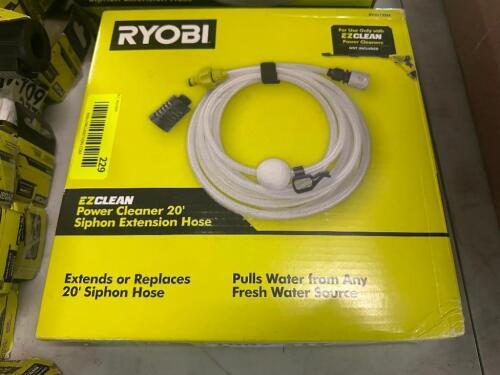 (4) RYOBI 20' POWER CLEANER SIPHON EXTENSION HOSE.