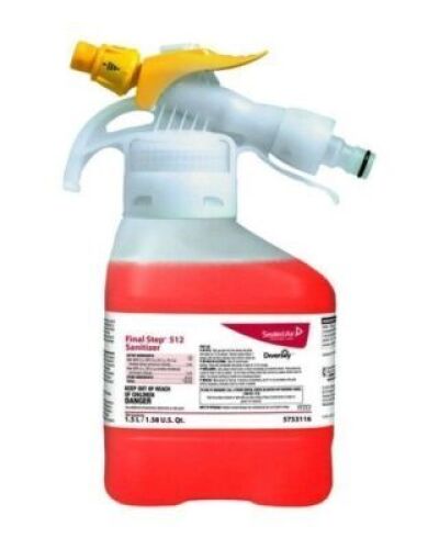 DESCRIPTION: (6) SANITIZER BRAND/MODEL: DIVERSEY FINAL STEP 512 SIZE: 1.58 QT RETAIL$: $25.00 EA QTY: 6