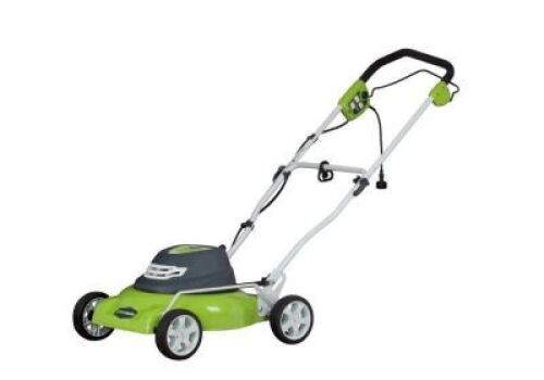 DESCRIPTION: (1) ELECTRIC LAWN MOWER BRAND/MODEL: GREENWORKS/25012 INFORMATION: CORDED, 12A RETAIL$: $279.88 SIZE: 18" CUT QTY: 1
