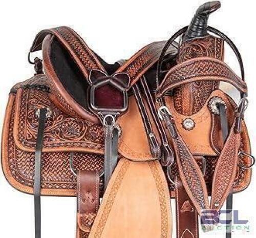 PREMIUM LEATHER WESTERN BARREL RACING SADDLE