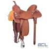 PRAIRIE FLOWER AND WAFFLE BARREL LEATHER SADDLE