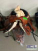 LEATHER WESTERN HARD SEAT ROPING SADDLE - 3